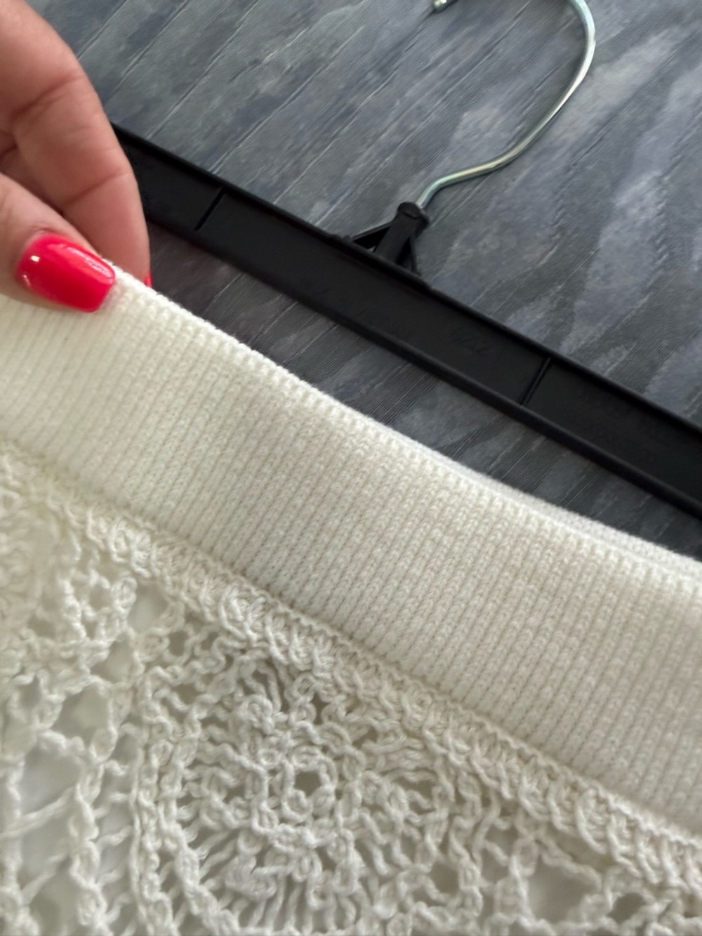 Women's Antique White Crochet Lace Maxi Skirt - Picture 5 of 6